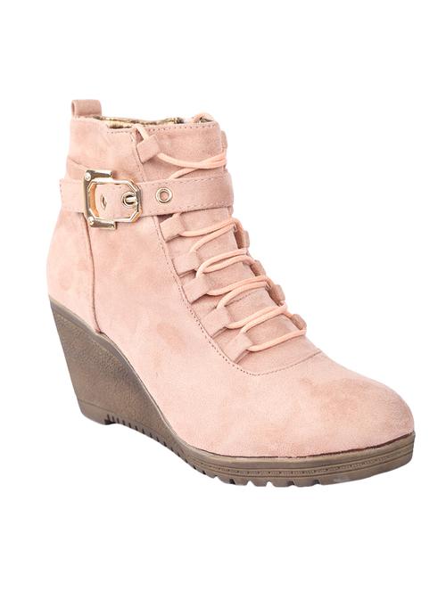 pink ankle length boot - 14543841 - Standard Image - 1