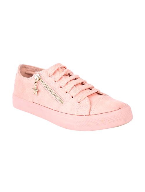 pink fabric laceup sneakers - 14543853 - Very Small Image - 1