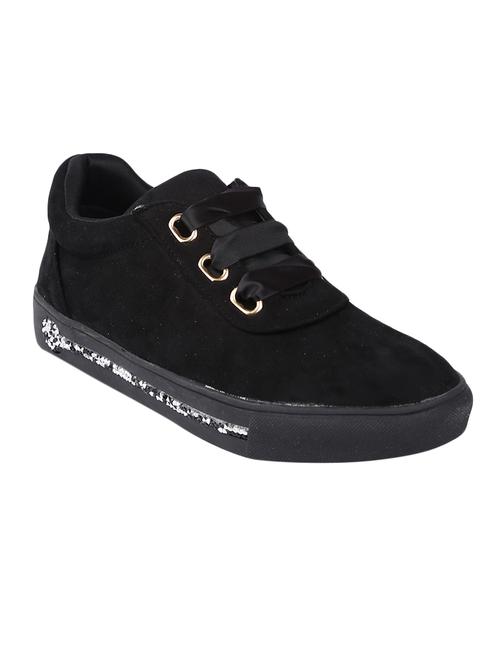 black fabric laceup sneakers - 14543859 - Standard Image - 1