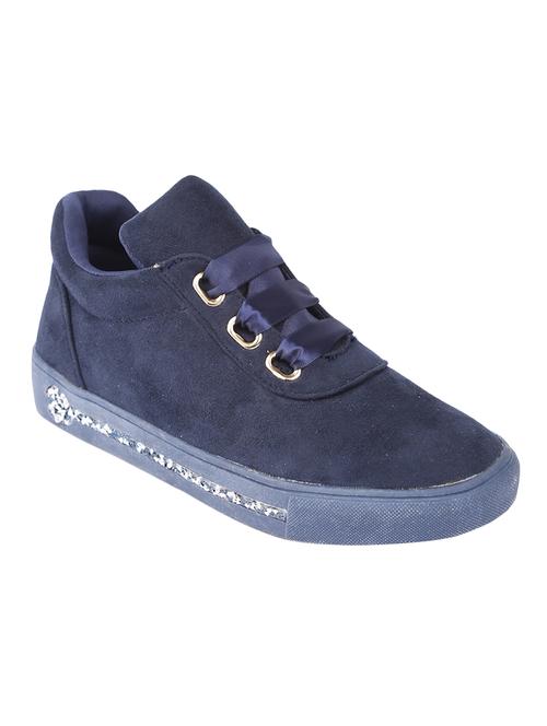 blue fabric laceup sneakers - 14543860 - Standard Image - 1