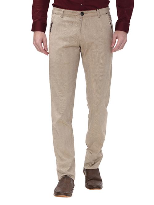 beige cotton chinos casual trousers - 14543932 - Very Small Image - 1