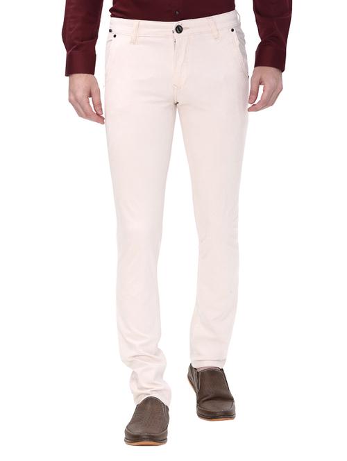 beige cotton chinos casual trousers - 14543937 - Very Small Image - 1