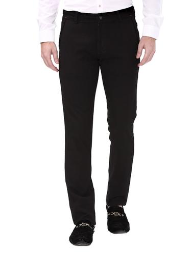 black cotton chinos casual trousers - 14543941 - Very Small Image - 1