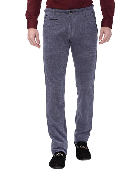 blue cotton casual trouser - 14543942 - Standard Image - 1