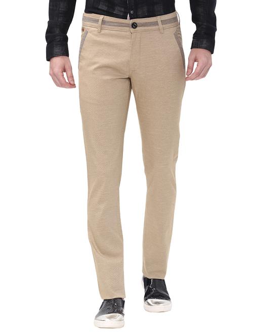 beige cotton chinos casual trousers - 14543952 - Standard Image - 1