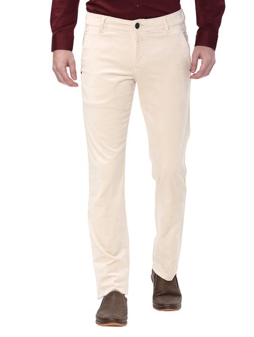 beige cotton chinos casual trousers - 14543974 - Very Small Image - 1