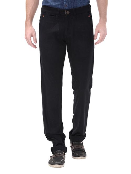 navy blue cotton chinos casual trousers - 14543981 - Very Small Image - 1