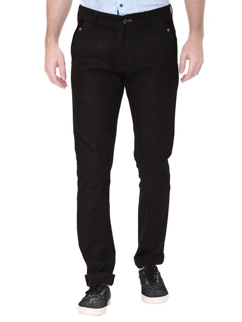 black cotton chinos casual trousers - 14543988 - Standard Image - 1