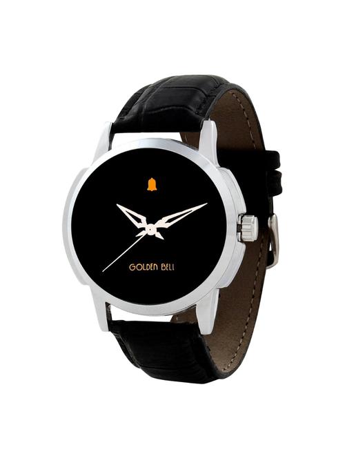 Golden Bell Original Black Dial Black Strap Analog Wrist Watch for Men - GB-409 - 14544056 - Very Small Image - 1