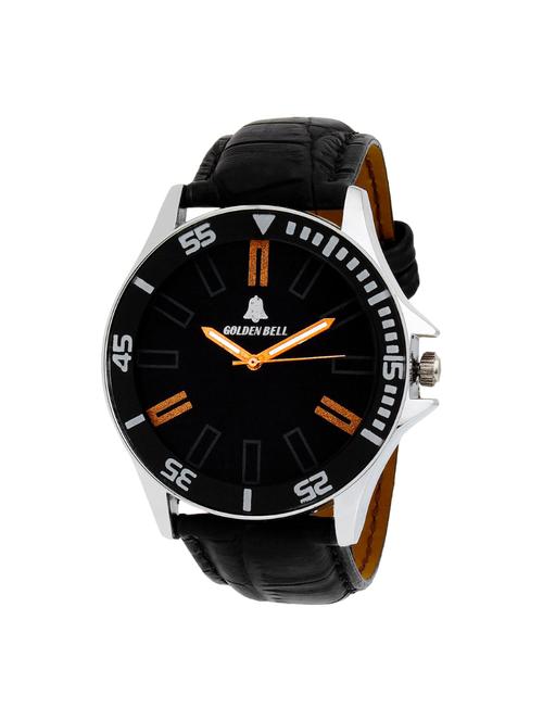 Golden Bell Original Multicolour Dial Black Leather Strap Analog Wrist Watch for Men - GB-429 - 14544063 - Standard Image - 1