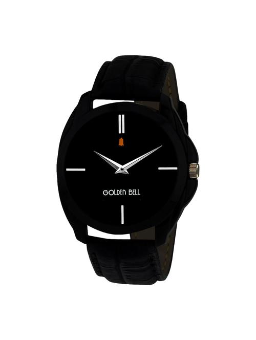 Golden Bell Original Black Dial Black Strap Analog Wrist Watch for Men - GB-446 - 14544067 - Standard Image - 1