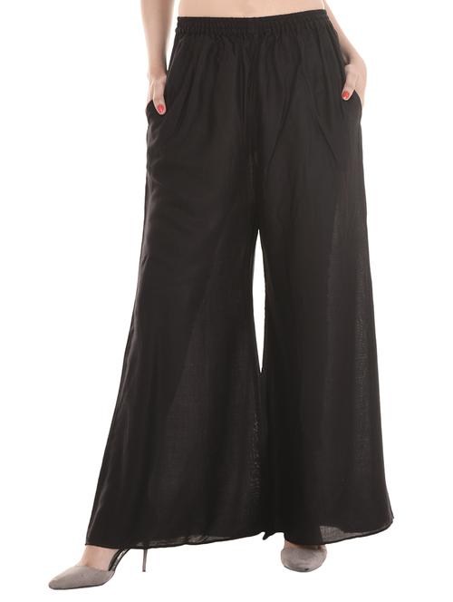 black rayon palazzos - 14544118 - Very Small Image - 1