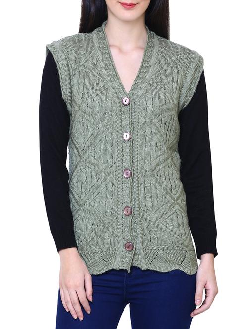 grey woolen cardigan - 14544394 - Standard Image - 1