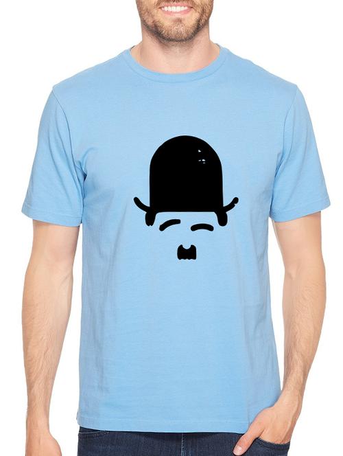 blue cotton chest print tshirt - 14544619 - Standard Image - 1