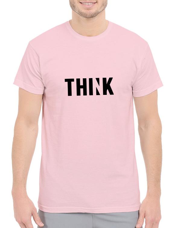pink cotton chest print tshirt - 14544627 - Zoom Image - 1
