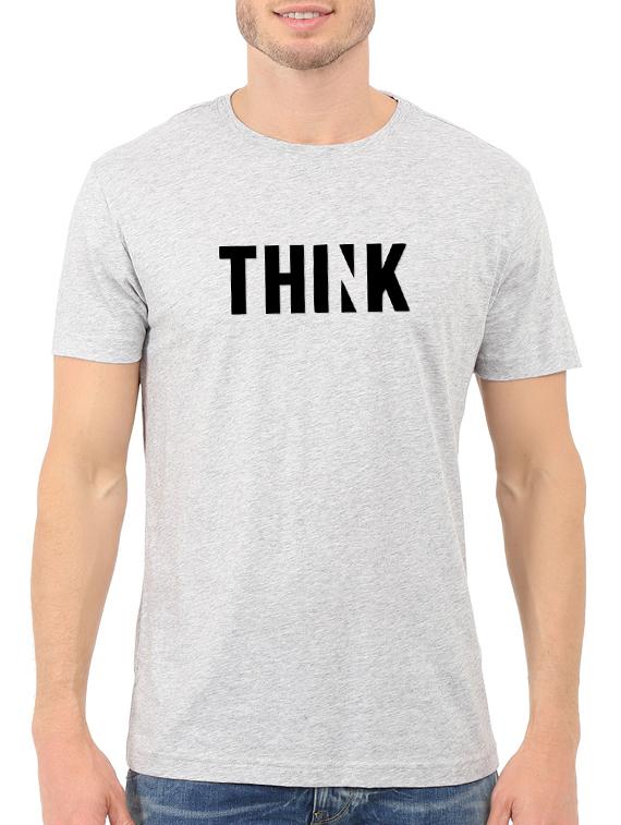 grey cotton chest print tshirt - 14544632 - Zoom Image - 1