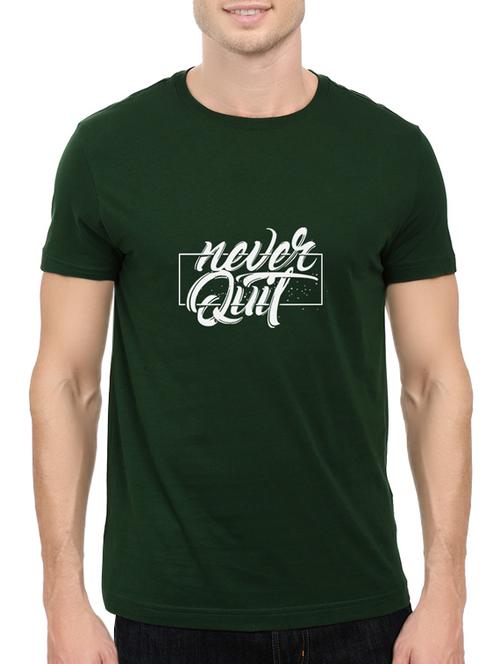 green cotton chest print tshirt - 14544634 - Standard Image - 1