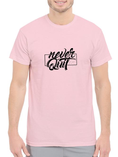 pink cotton chest print tshirt - 14544637 - Standard Image - 1
