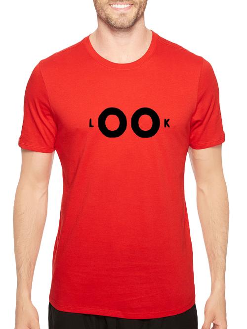 red cotton chest print tshirt - 14544648 - Standard Image - 1