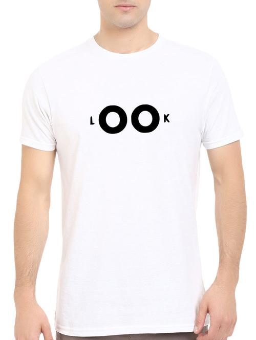 white cotton chest print tshirt - 14544650 - Standard Image - 1