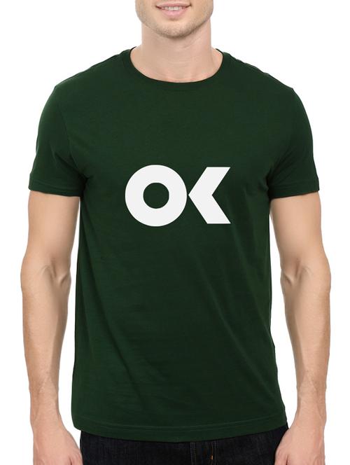 green cotton chest print tshirt - 14544654 - Standard Image - 1