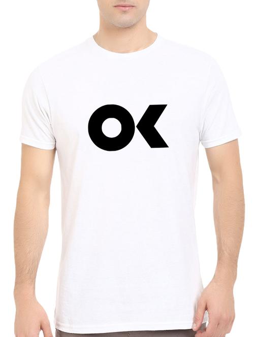 white cotton chest print tshirt - 14544660 - Standard Image - 1
