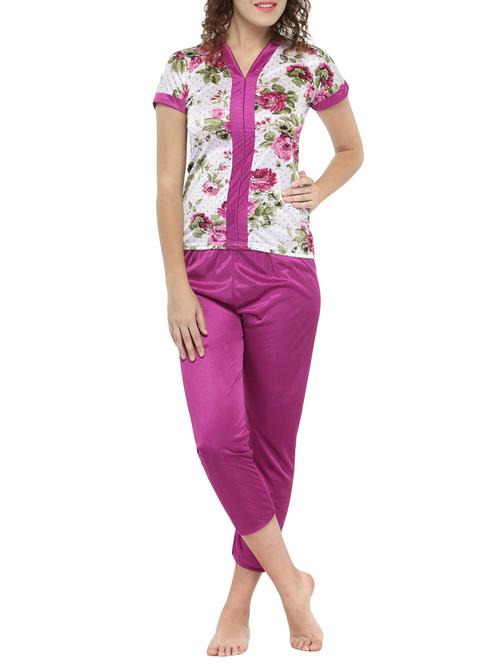 pink satin nightwear set - 14544700 - Standard Image - 1