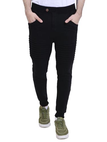 black cotton blend joggers - 14544761 - Very Small Image - 1