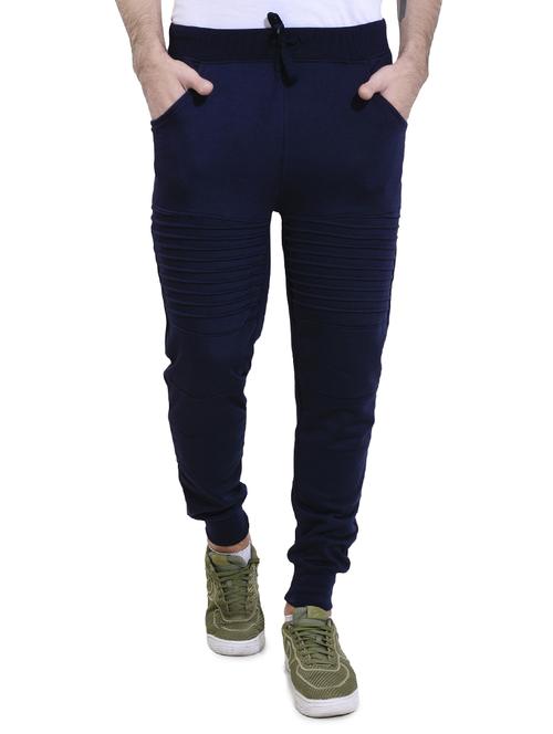 blue cotton blend joggers - 14544762 - Very Small Image - 1