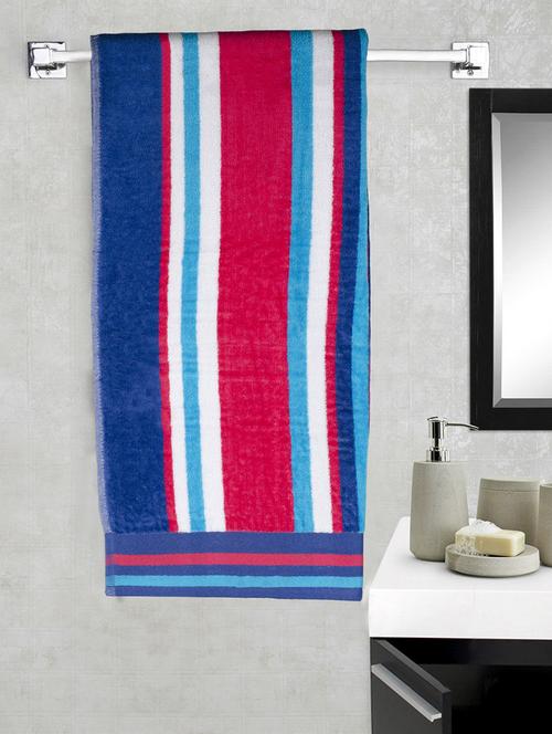 Cotton 360 GSM Matrix baby bath towel - 14544846 - Very Small Image - 1