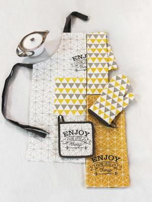printed kitchen linen 5 pc set - 14544883 - Standard Image - 2