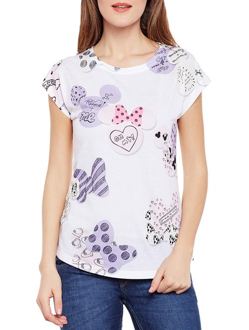 white printed tee - 14544892 - Standard Image - 1