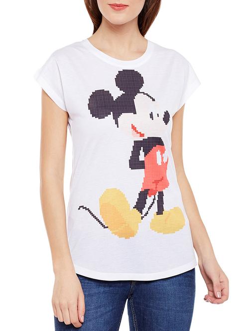 white printed tee - 14544899 - Standard Image - 1