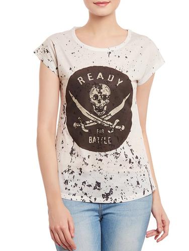 white printed tee - 14545129 - Very Small Image - 1