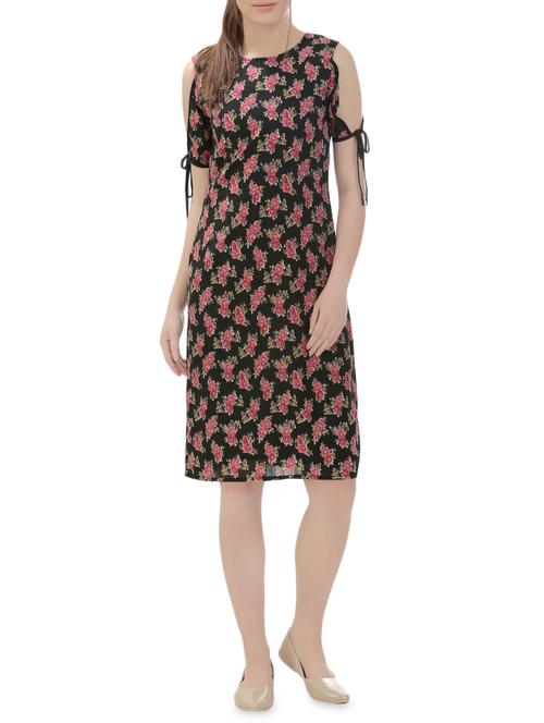 black viscose sheath dress - 14545444 - Very Small Image - 1