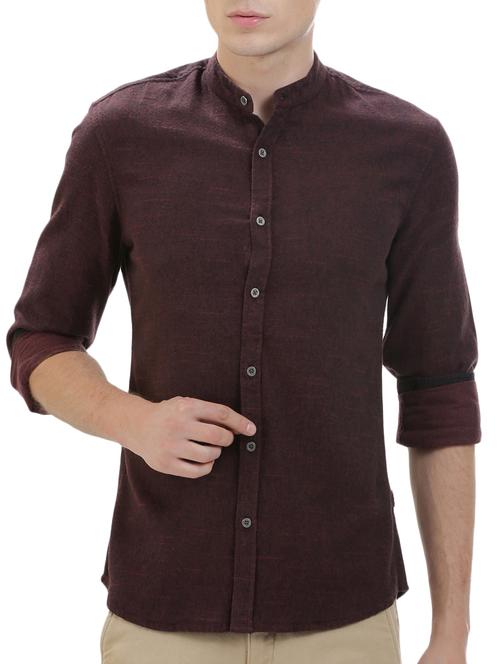 brown cotton casual shirt - 14545685 - Standard Image - 1