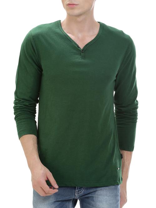 green cotton t-shirt - 14545705 - Very Small Image - 1