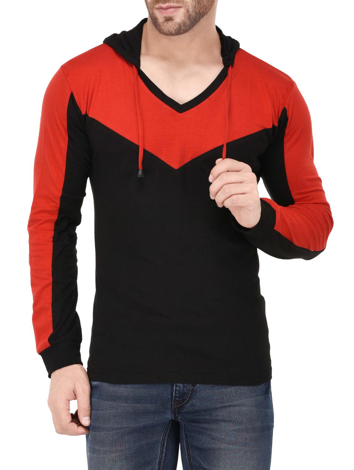 black cotton color block t-shirt - 14545792 - Zoom Image - 1