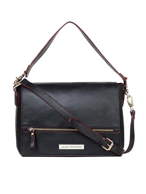 black leather regular handbag - 14545841 - Very Small Image - 1