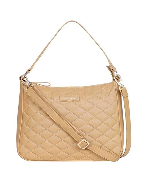 beige leather handbag - 14545848 - Very Small Image - 1