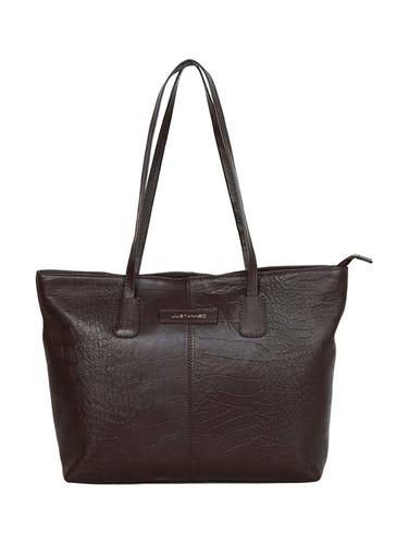 brown leather regular handbag - 14545854 - Very Small Image - 1