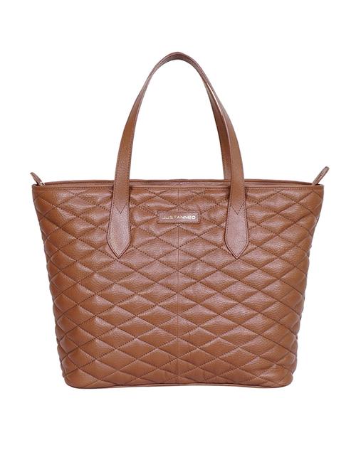 tan leather regular handbag - 14545857 - Very Small Image - 1