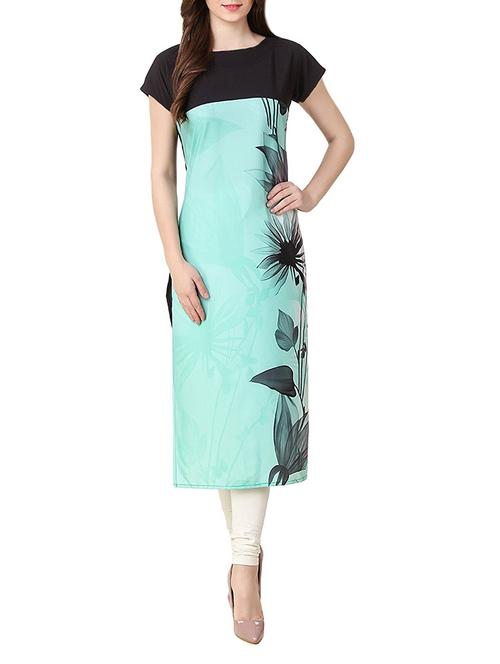 multicolored crepe straight kurta - 14545863 - Very Small Image - 1