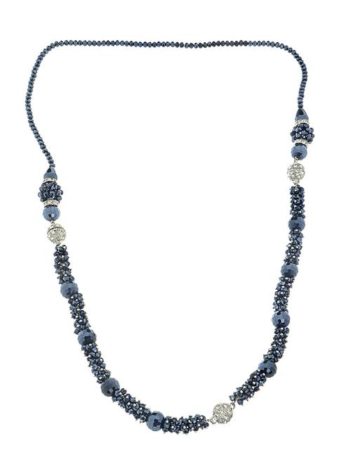 grey crystal long necklace - 14545923 - Standard Image - 1
