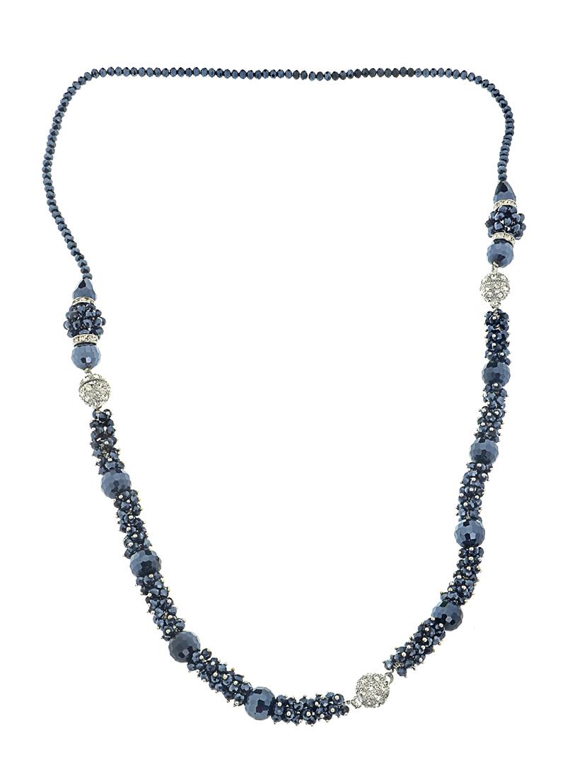 grey crystal long necklace - 14545923 - Zoom Image - 1