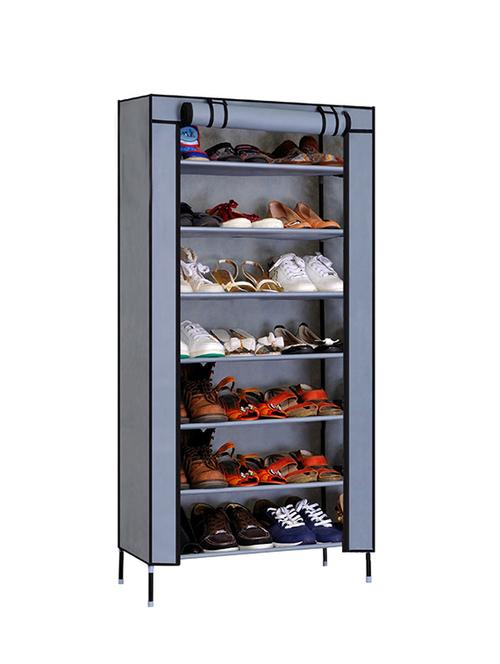Kawachi Multipurpose Shelf Shoe Storage With 7 Layer Shoe Stand Rack-Gray - 14545959 - Very Small Image - 1