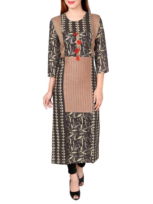 multi cotton straight kurta - 14545965 - Very Small Image - 1