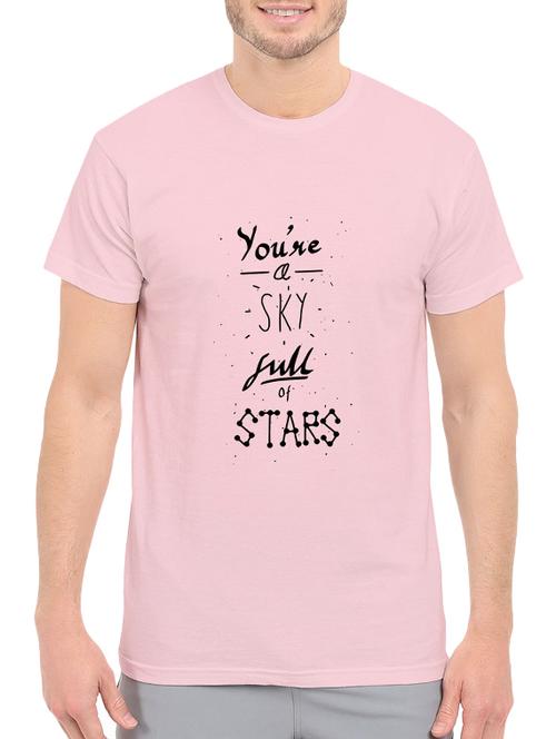 pink cotton front print t-shirt - 14546353 - Standard Image - 1