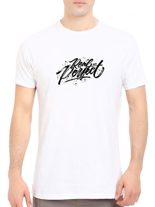 white cotton chest print tshirt - 14546366 - Standard Image - 1
