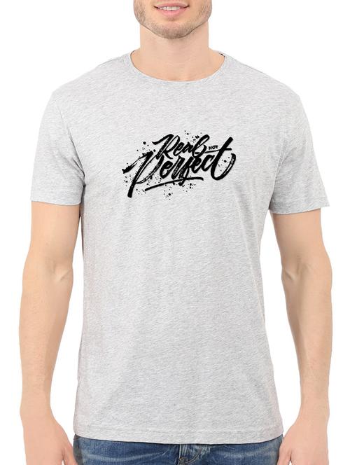 grey cotton chest print tshirt - 14546368 - Standard Image - 1